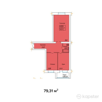 ЖК Кеменгер — 2-ком 79,3 м² (от 21 413 700 тг)