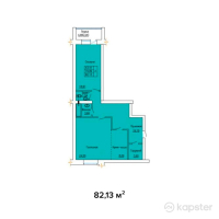ЖК Кеменгер — 2-ком 82,1 м² (от 22 175 100 тг)