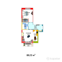 ЖК Sun City Next — 2-ком 86,1 м² (от 23 255 100 тг)