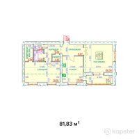 ЖК Da Vinci — 2-ком 81,8 м² (от 39 278 500 тг)