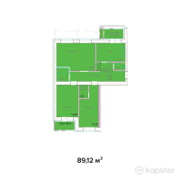 ЖК Австрийский — 3-ком 89,1 м² (от 32 083 200 тг)