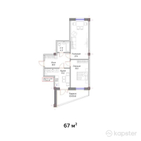 ЖК Park View — 2-ком 67 м² (от 24 790 000 тг)
