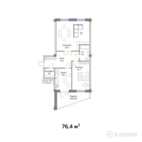ЖК Park View — 2-ком 76,4 м² (от 28 268 000 тг)