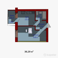 ЖК Family House — 1-ком 36,3 м² (от 7 983 800 тг)
