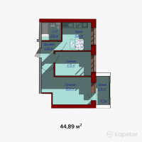 ЖК Family House — 2-ком 44,9 м² (от 9 875 800 тг)