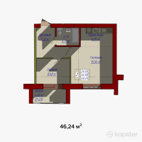 ЖК Family House — 2-ком 46,2 м² (от 10 177 200 тг)