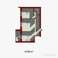 ЖК Family House — 2-ком 58 м² (от 12 757 800 тг)