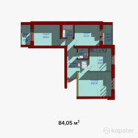 ЖК Family House — 3-ком 84,1 м² (от 18 491 000 тг)