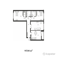 ЖК Meridian Apartments — 3-ком 117,1 м² (null)