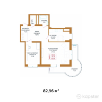 ЖК Apple Residence — 2-ком 83 м² (от 65 538 400 тг)