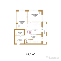 ЖК Apple Residence — 3-ком 93,1 м² (от 73 564 800 тг)