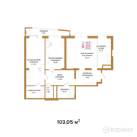 ЖК Apple Residence — 3-ком 103,1 м² (от 81 409 500 тг)