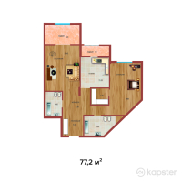 ЖК Солнечная Долина — 2-ком 77,2 м² (null)
