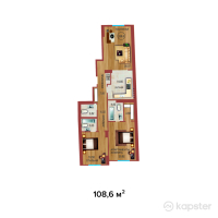 ЖК Солнечная Долина — 3-ком 108,6 м² (null)