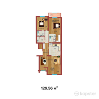 ЖК Солнечная Долина — 3-ком 129,6 м² (null)