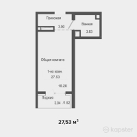 ЖК Alma City — 1-ком 27,5 м² (null)