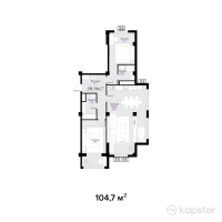 ЖК Aqtolqyn Grand — 3-ком 104,7 м² (от 115 170 000 тг)