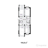 ЖК Aqtolqyn Grand — 4-ком 114,8 м² (от 126 280 000 тг)