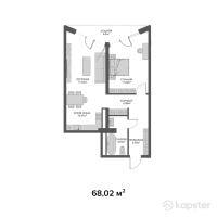 ЖК Belle View — 2-ком 68 м² (от 102 030 000 тг)