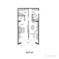 ЖК Belle View — 2-ком 71,8 м² (от 107 655 000 тг)