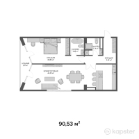 ЖК Belle View — 2-ком 90,5 м² (от 135 795 000 тг)