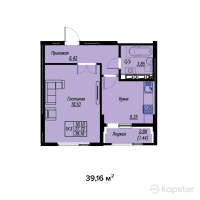 ЖК Arti7 — 1-ком 39,2 м² (от 18 013 600 тг)