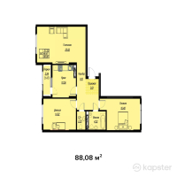 ЖК Arti7 — 3-ком 88,1 м² (от 40 516 800 тг)