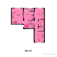 ЖК Arti7 — 3-ком 89,3 м² (от 41 078 000 тг)