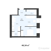 ЖК Novopolis — 1-ком 46,3 м² (от 16 219 000 тг)