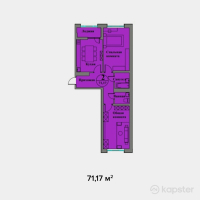 ЖК Aruna City — 2-ком 71,2 м² (от 29 891 400 тг)