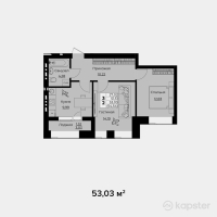 ЖК River City — 2-ком 53 м² (от 22 272 600 тг)