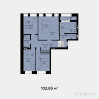 ЖК River City — 4-ком 102,7 м² (от 43 113 000 тг)