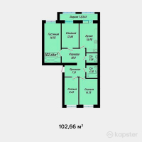 ЖК Yasin — 4-ком 102,7 м² (от 32 851 200 тг)