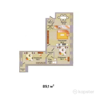 ЖК Даулеткерей — 3-ком 89,1 м² (от 31 185 000 тг)