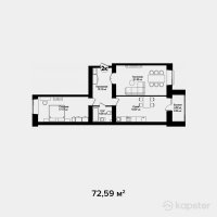 ЖК Zurich — 2-ком 72,6 м² (от 31 213 700 тг)